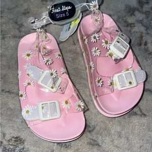 Pink Daisy Toddler Sandals Size 5